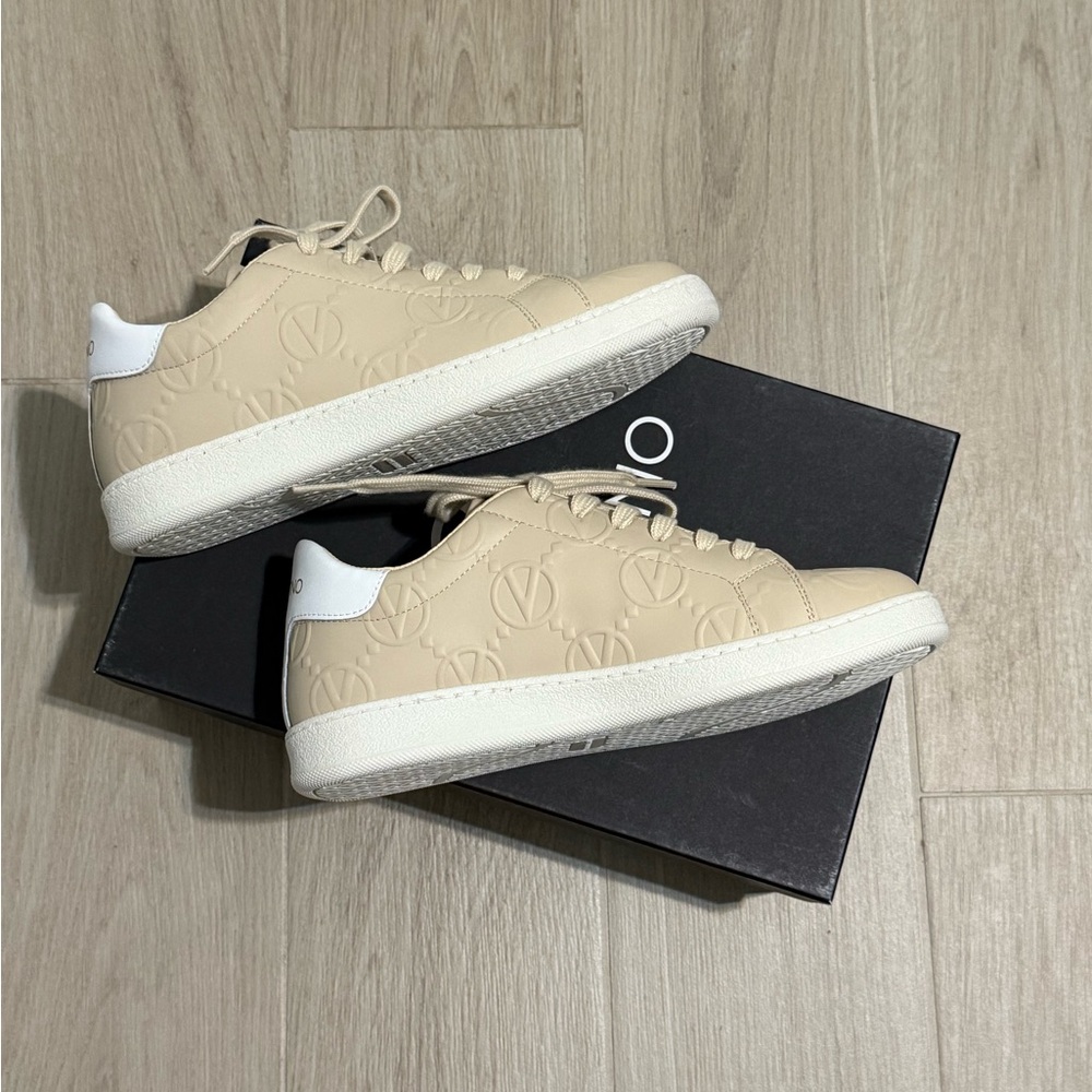 Valentino Cream and White Sneakers